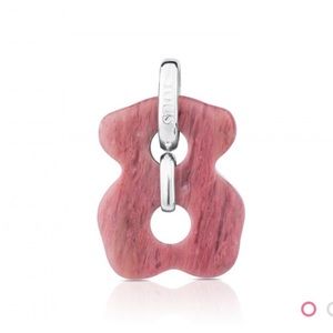 Authentic TOUS Silver Cruise Pendant w/ Rhodonite